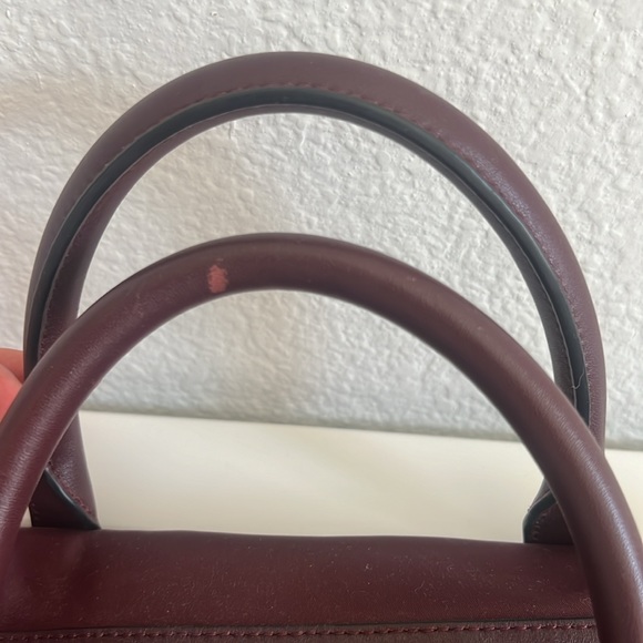 Tumi Dara Carry All Travel Bag in Maroon Plum with Metallic Hardware - Picture 11 of 11